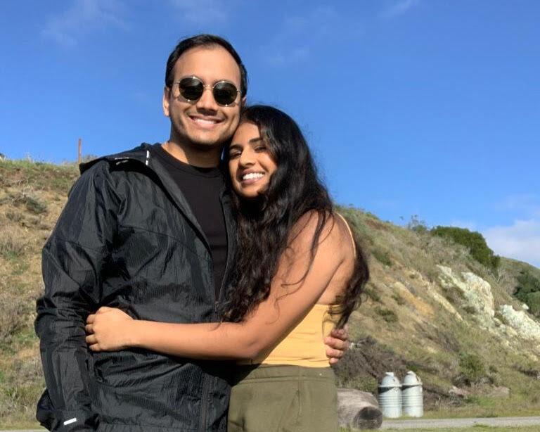 Rahul and Radhika on a hike in San Francisco